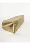 Heybes Women's Dore Gold Shiny Textured Leather Clutch Handbag - 4