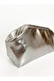 Heybes Women's Silver Lame Shiny Textured Leather Clutch Handbag - 3