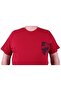 Men's Large Size Crew Neck Pocket T-Shirt 23185 Claret Red - 5