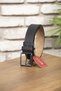 4 Cm Black Faux Leather Belt