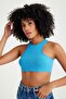 Ribbed Camisole Halter Neck Crop Body - 3