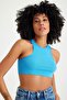 Ribbed Camisole Halter Neck Crop Body - 6