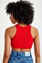 Ribbed Camisole Halter Neck Crop Body - 7