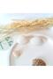 White Steel Earrings - Needle and Polymer Clay Seashell Handmade - 6