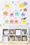 Joyful Game of Colorful Stars Children's Room Wall Sticker Set