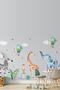 60x90 Cm Baby Animals Pastel Colors Baby Room Wall Sticker Set