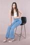 Ice Blue Flare Leg Flare Jean Women's Tooarlayer Power Lycra Recovery - 3