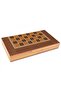 Solid Walnut Coated Backgammon Large Size - 4