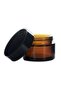 3 Pieces Amber Brown 50ml Glass Cream Jar with Lid - 2