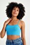Ribbed Camisole Thin Straps Crop Body - 4