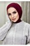 Snap Fastener Ready Scarf Hijab Burgundy