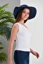 White Crop One-Shoulder Detailed Camisole Blouse - 6