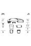Meriç ®   Toyota Camry Front Glove Box Trim Gloss Black 14 Piece 1991-1997