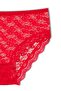 Red Lace High Waist Plus Size Women's Panties - 3