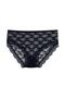 Navy Blue Lace High Waist Plus Size Women's Panties - 2