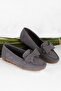 Gray Velvet Women's Ballerinas - 4