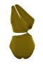 Haki Tek Omuz Tünelli Cut Out Detaylı Regular Core Mayokini TBESS23MA00206 - 11