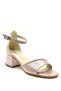 2042 Girl's Powder Stone Heeled Evening Dress Shoes - 2