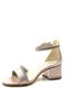 2042 Girl's Powder Stone Heeled Evening Dress Shoes - 3