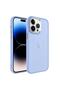 Apple iPhone 14 Pro Max Case Frosted Transparent Metal Frame May Cover