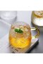 Borosilicate Glass Luxury Frosted Glass Mug with Gold Handle Detail 350 ml 1 Piece - 4