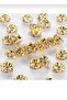 100 Pieces 8 Mm Yellow Color Washer Stone Jewelry Apparatus Insert