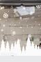 New Year Snow Themed Showcase Glass Sticker