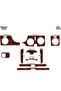 Meriç ®   Renault Kangoo Kubicstar Front Glove Box Coating Mahogany 10 Pieces 98-08 - 4