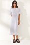 Women's Gray Side Slit Oversize Cotton Dress ELB-19001880