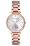 Rm9A14Llrras6R Steel Cord Bottom Second Rose Gold Color Stone Women's Wristwatch