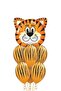 Tiger Foil Balloon 5 Pieces Striped Tiger Pattern Balloon Set - 2