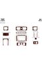 Meriç ®   Skoda Fabia Front Glove Box Trim Mahogany 24 Pieces 1999-2006