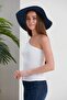 White Crop One-Shoulder Detailed Camisole Blouse - 5