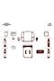 Meriç ®   Toyota Land Cruiser Front Glove Box Trim Mahogany 16 Pieces 1998-2003