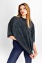 Yıkamalı Siyah Basic Oversize Unisex Tshirt - 2