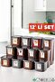 Set of 12 Anthracite Economical Unbreakable Storage Containers with Labels 1.75/1.2/0.55 Lt