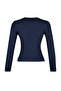 Lacivert Basic Fitilli Triko Kazak TWOAW22KZ1708 - 8