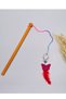 Cat Fishing Rod with Bell, Feather Toy, Easy to Hold Wooden Handle Cat Fishing Rod (1 Piece) - 7