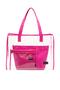 Set of 3 Large Size Transparent Beach Bags - Transparent/pink - 2