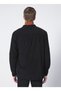 Shirt Collar Ribbed Black Men's T-Shirt W5A14A100_Corduroy Shirt - 4