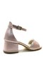 2042 Girl's Powder Stone Heeled Evening Dress Shoes - 4