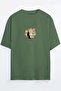 Starry Night Painting Unisex Khaki Oversize T-shirt