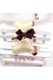 Trend Fashion Luxury 2-Piece Plaid Pearl Stone Bow Collar Buckle Set Teddy Bear - 2