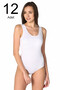 Women's White 12 Pack Lycra Hook and Snap Body ELF568T0149CCM12