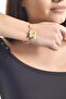 Women's Gold Color Plated Round Butterfly & Flower Bracelet