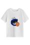 Kids White Giraffe, Dinosaur and Cookie Monster Printed Set of 3 Oversized Children's T-Shirts - 3
