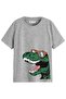 Kids Hawkings, Challenge and Dinosaur Printed Set of 3 Oversized Children's T-Shirts - 4