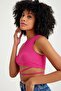 Ribbed Camisole Piping Detailed Crop Body - 7