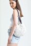 Ecru Women's Shoulder Bag Midi Size Handmade Granny - 7