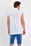 Men's Turtleneck, Sleeveless T-Shirt with Kangaroo Pocket (SLEEVE AND POCKET WITH DIRTY CUT DETAIL) 100% Cotton - 7